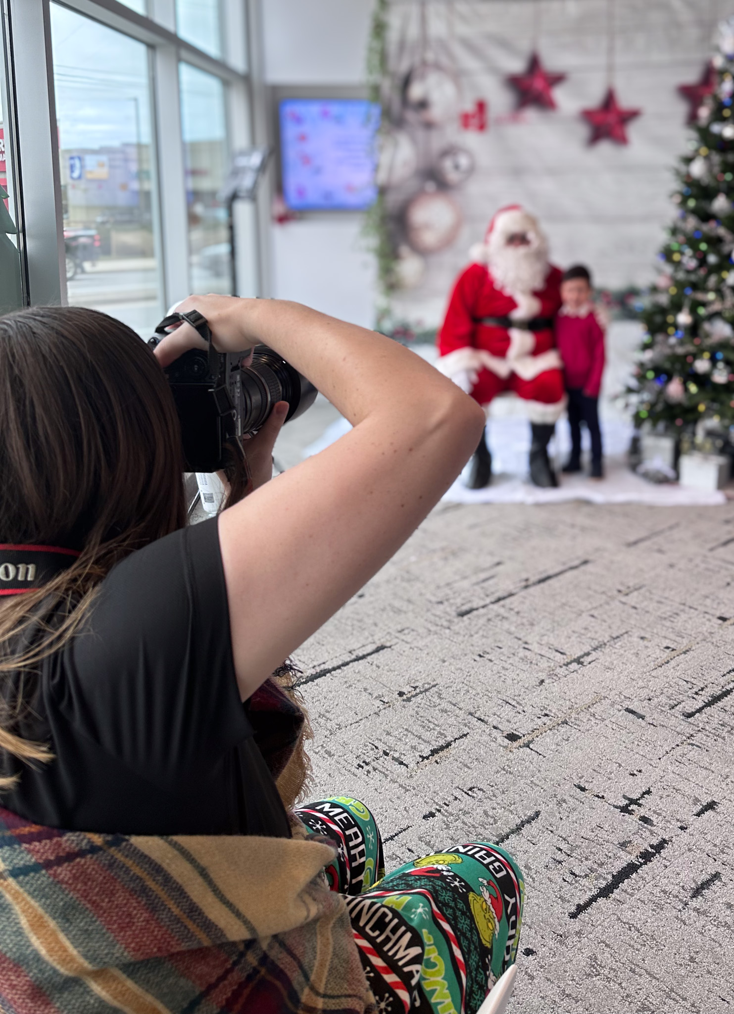 photo taking with santa